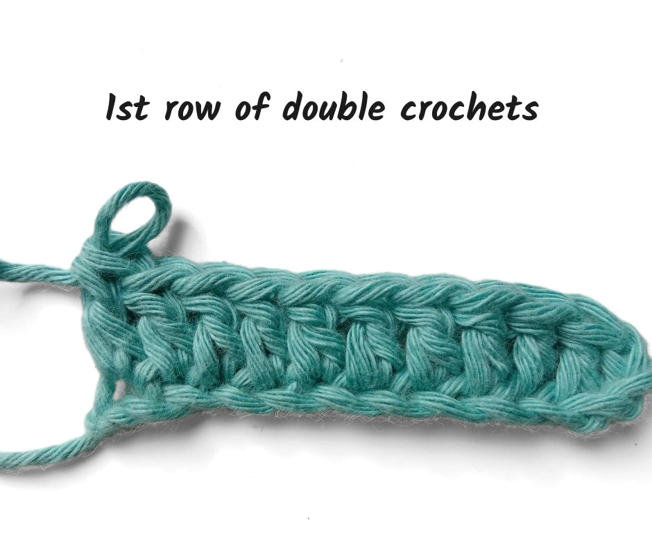 first row of double crochets