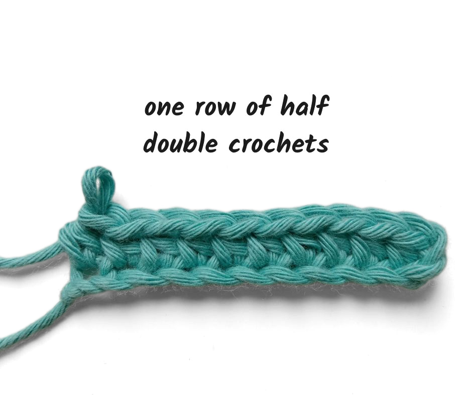 one row of half double crochets