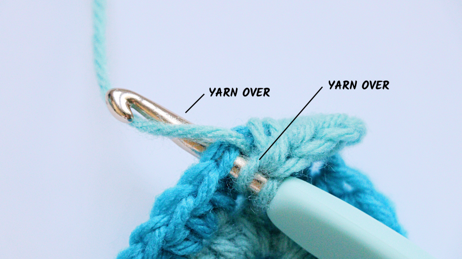 Half Double Crochet - yarn over method