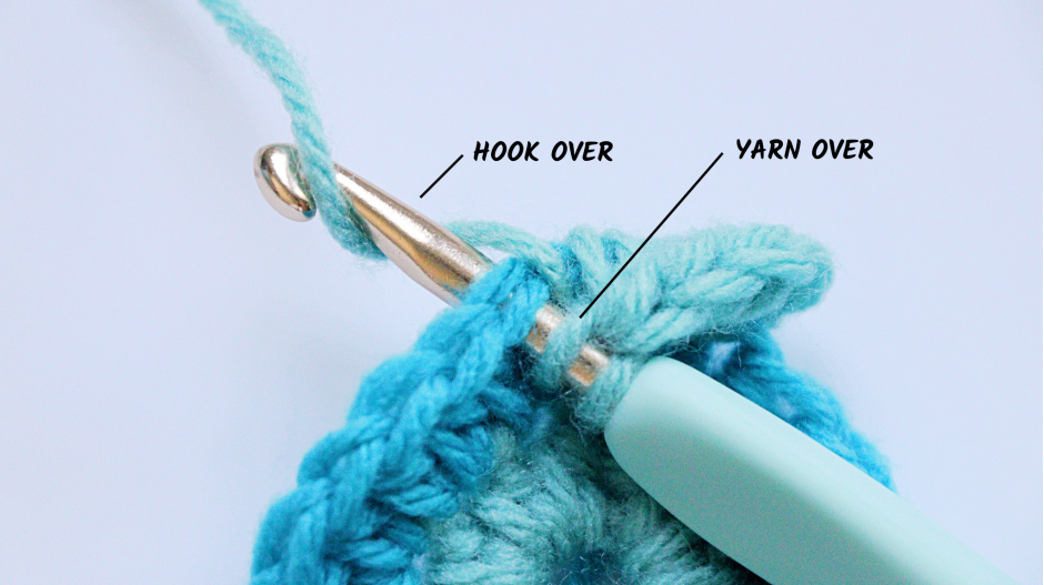 Half Double Crochet - hook over vs. yarn over method