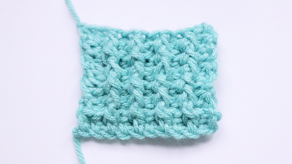 Half Double Crochet - pattern with alternating front and back post stitches