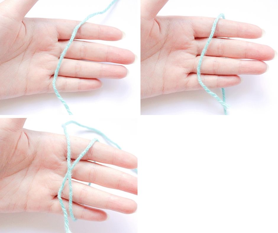Half Double Crochet - making an adjustable loop by looping the yarn around your fingers