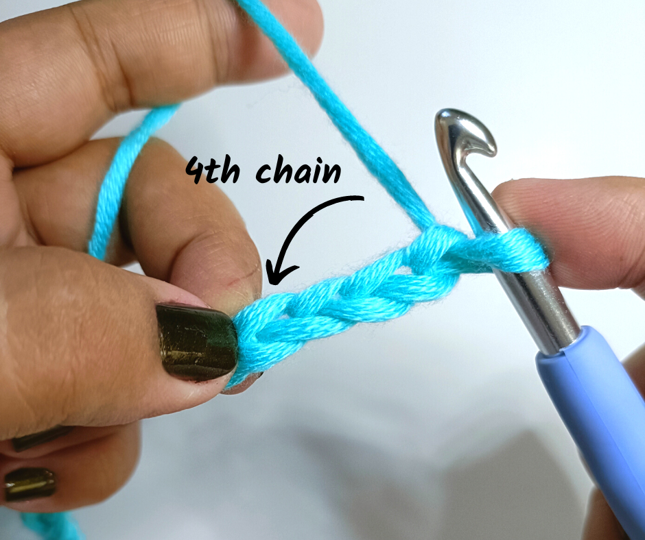 Bobble stitch - start our work on the 4th ch from the hook