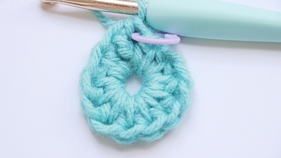 Half Double Crochet - finished continuous round of hdc crochet stitches