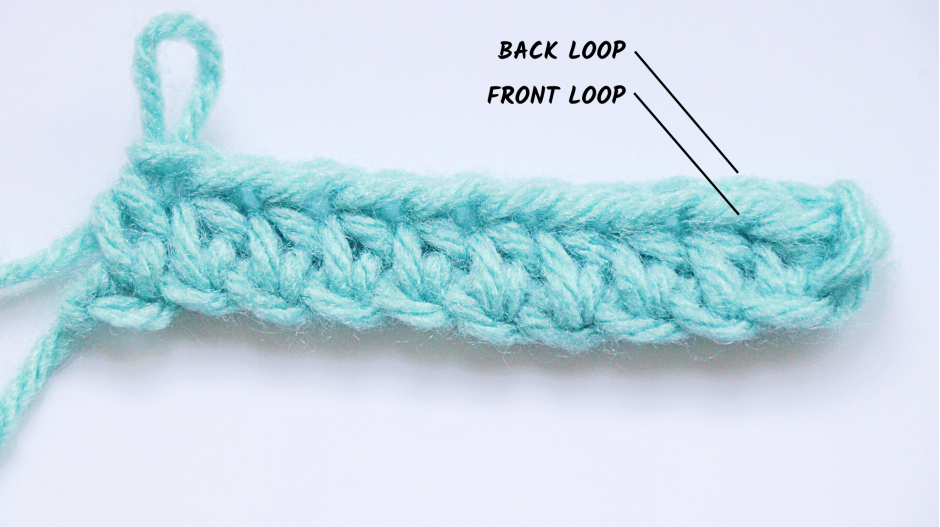 half double crochet in back loop only