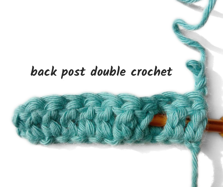 how to insert a hook for a back post double crochet