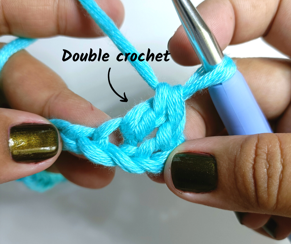 Bobble stitch - creating a double crochet stitch