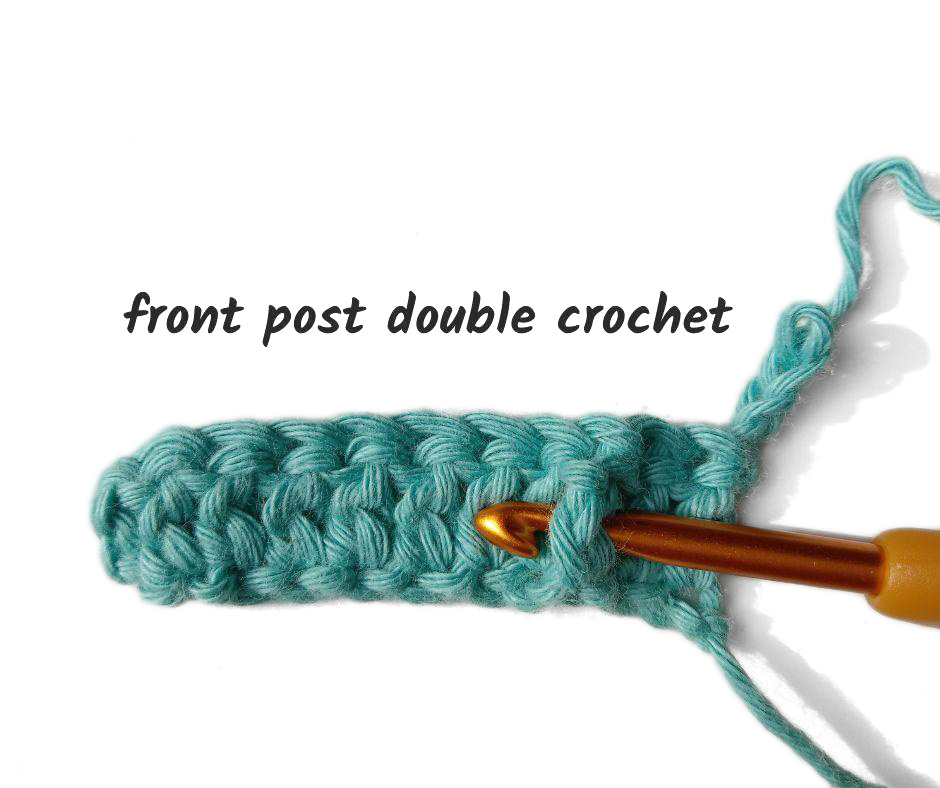 how to insert a hook for a front post double crochet