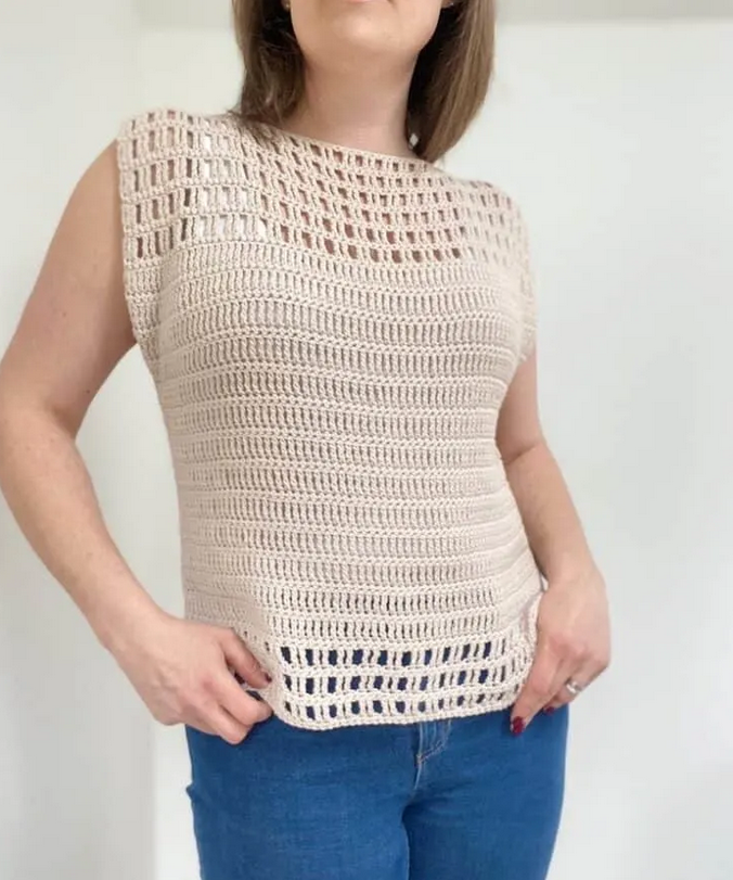 summer top worn by a woman