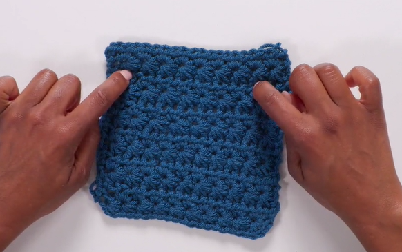 Star stitch crochet swatch