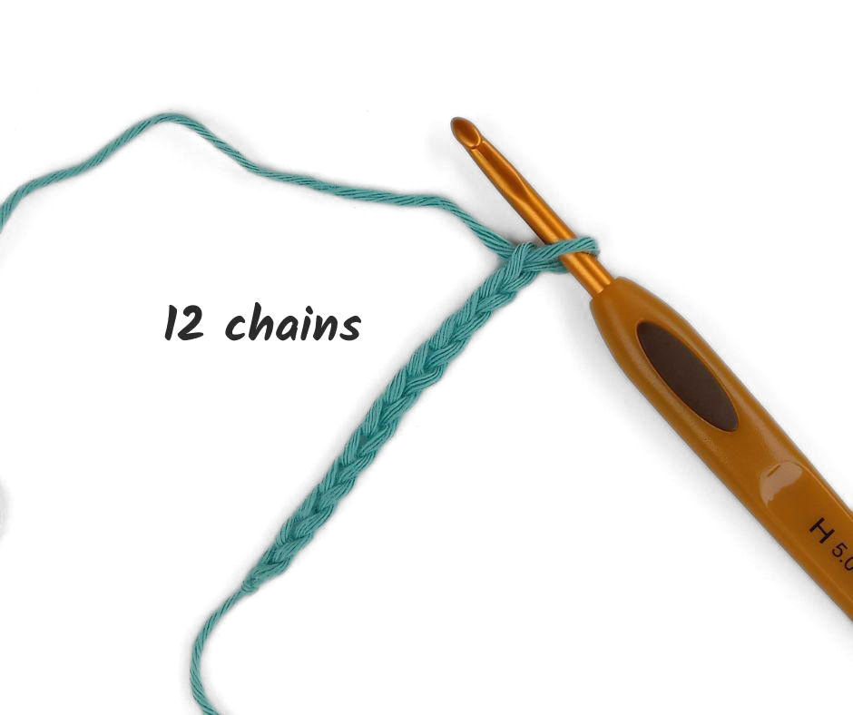 12 crochet chains