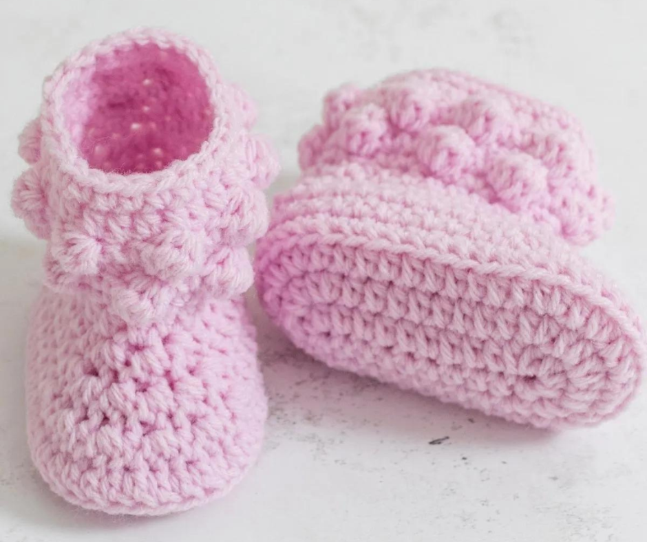 Cute and Easy Crochet Baby Booties 