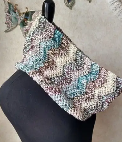 Felici on the Double Cowl crochet pattern
