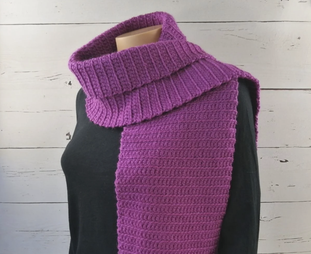 Front Loop Single Crochet Scarf