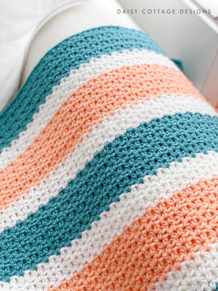 Half Double Crochet V Stitch Blanket