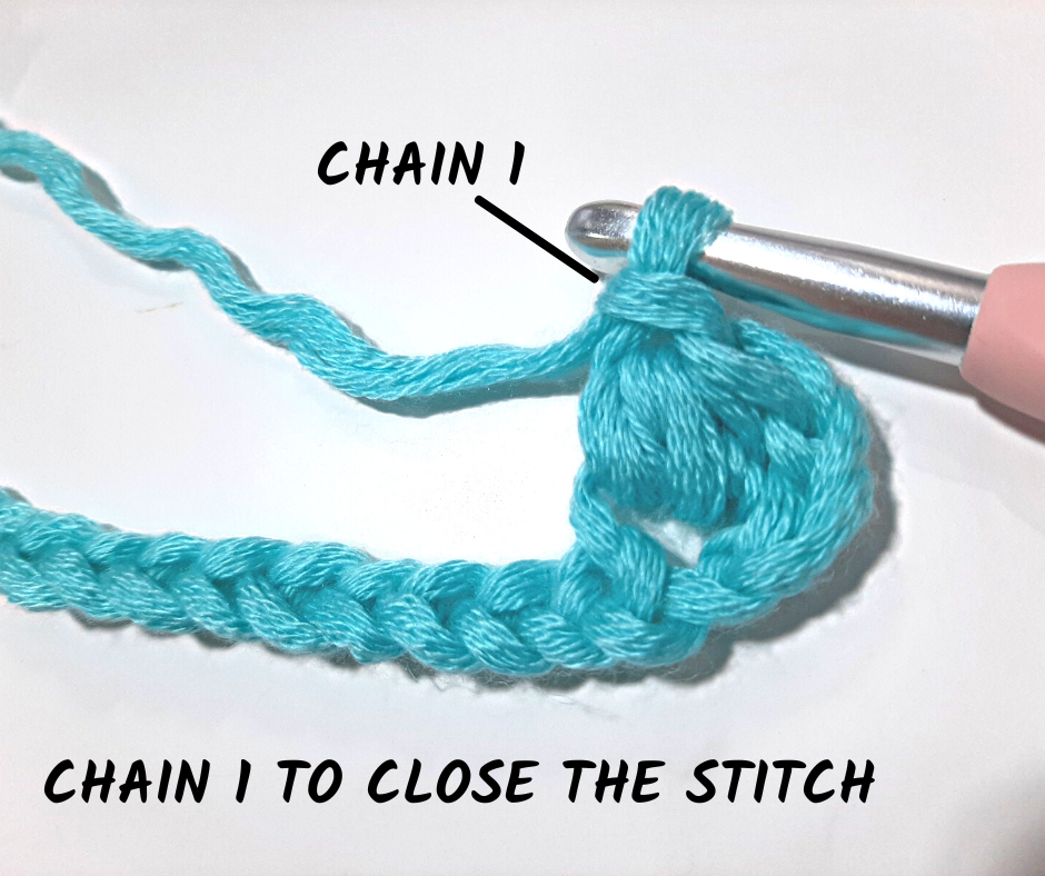 puff stitch - chain 1 