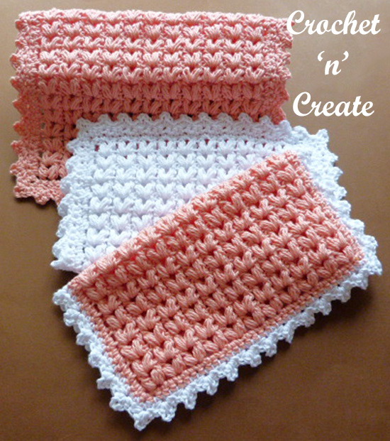Puff Stitch Crochet Dish Cloth