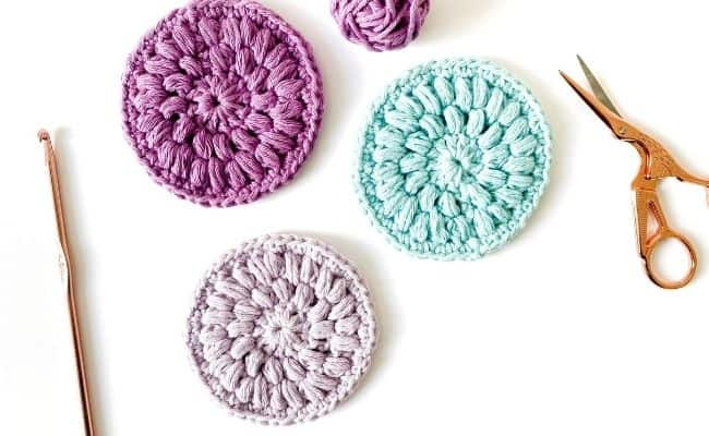 Puff Stitch Crochet Face Pads