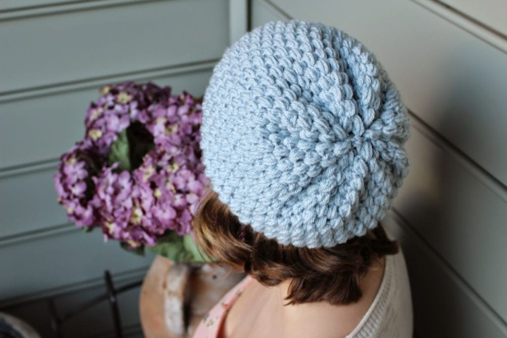 Puff Stitch Slouchy Beanie Crochet