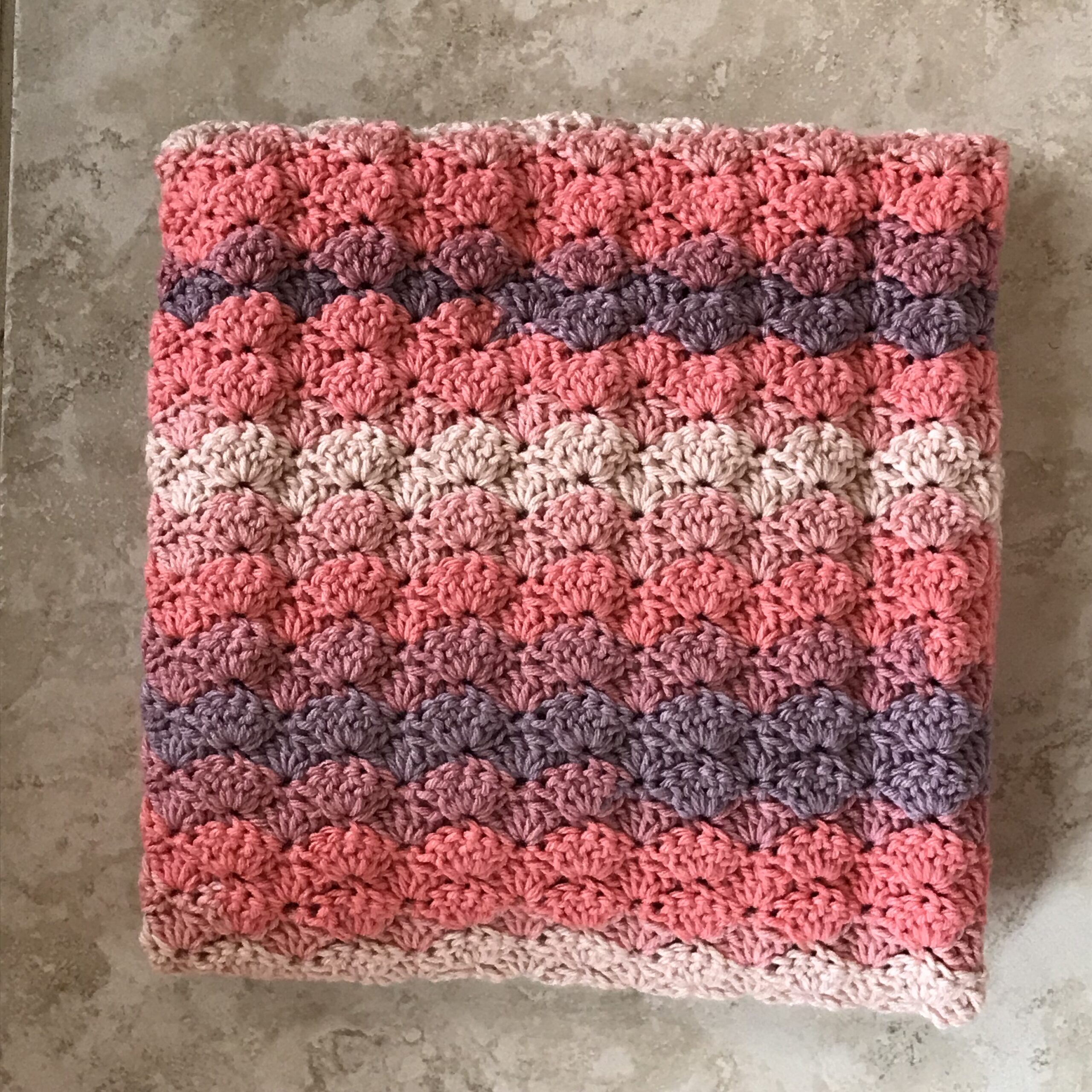 Sunset Shore Crochet Baby Blanket