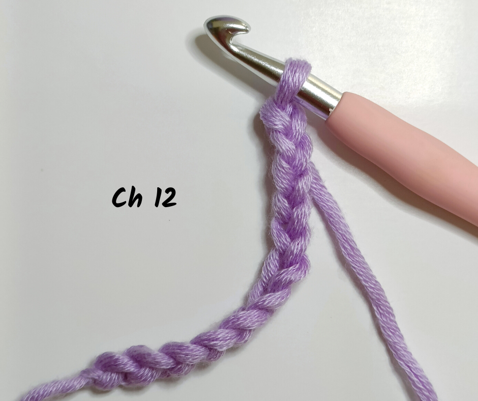 crochet star stitch - ch12