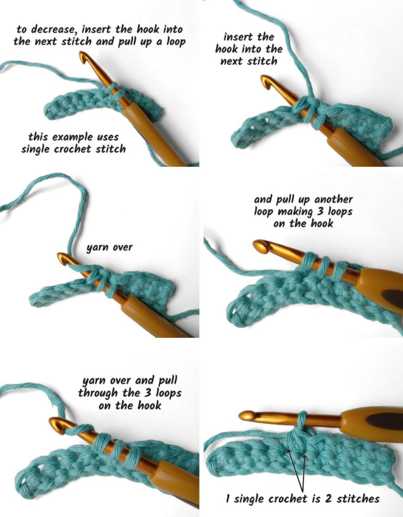 how to decrease crochet stitches in single crochet