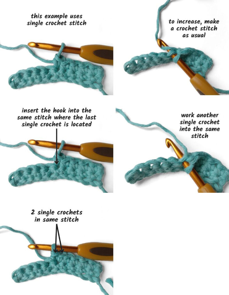 how to increase crochet stitches in single crochet