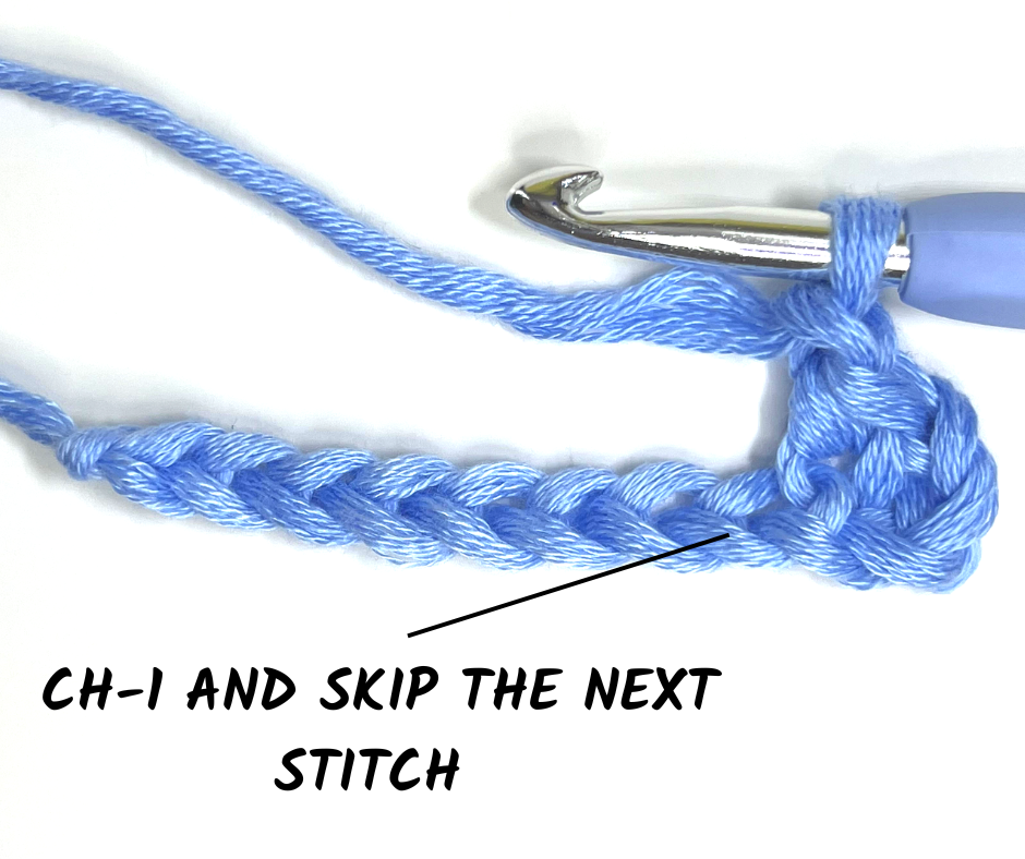 moss stitch row 1-3