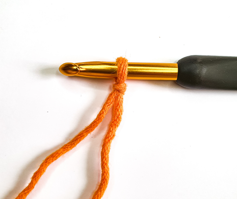 single crochet stitch - slip knot on your hook