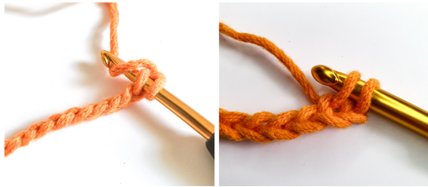 single crochet stitch - two loops on your hook