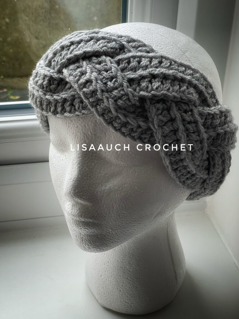 Crochet 3 Braid Ear Warmer Headband