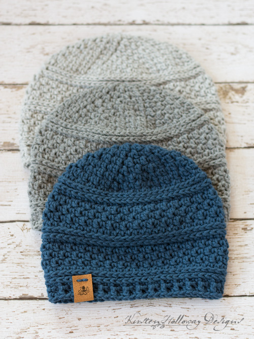 Simple Seed Stitch Beanie Crochet Hat