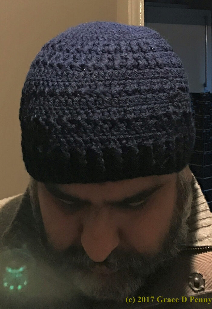 Simple Blue Crochet Beanie