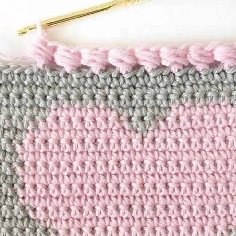 Crochet Puff Stitch Border