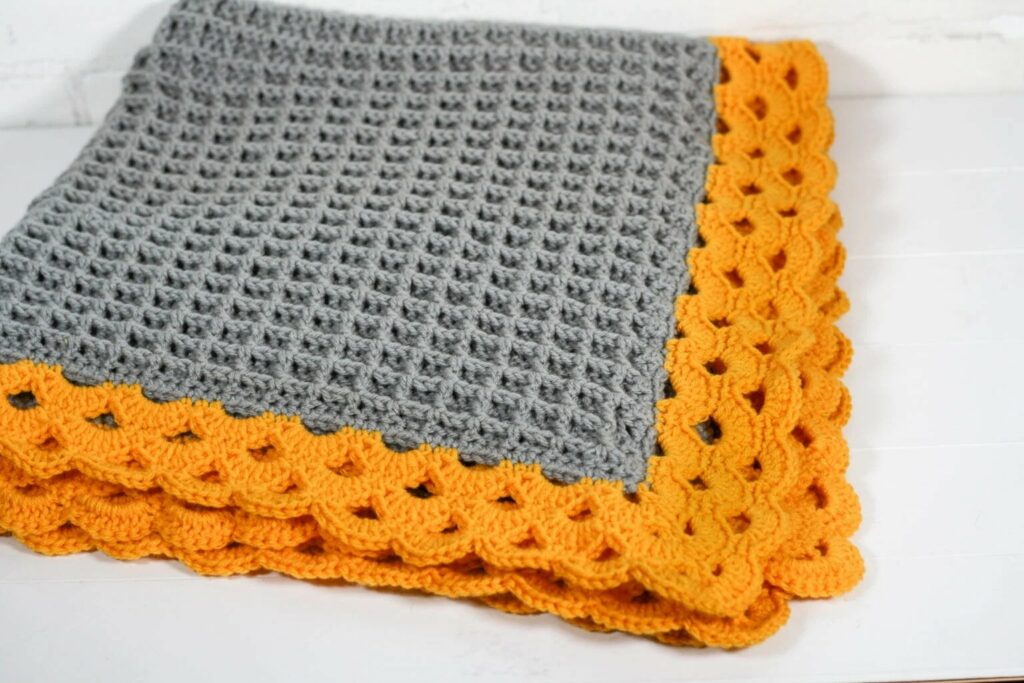 Arcade Waffle Crochet Blanket