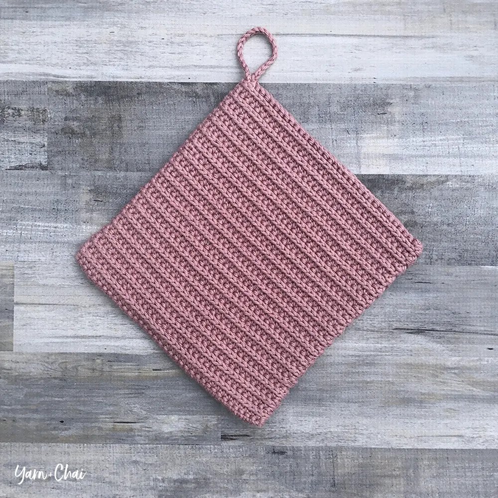 Ribbed Crochet Potholder