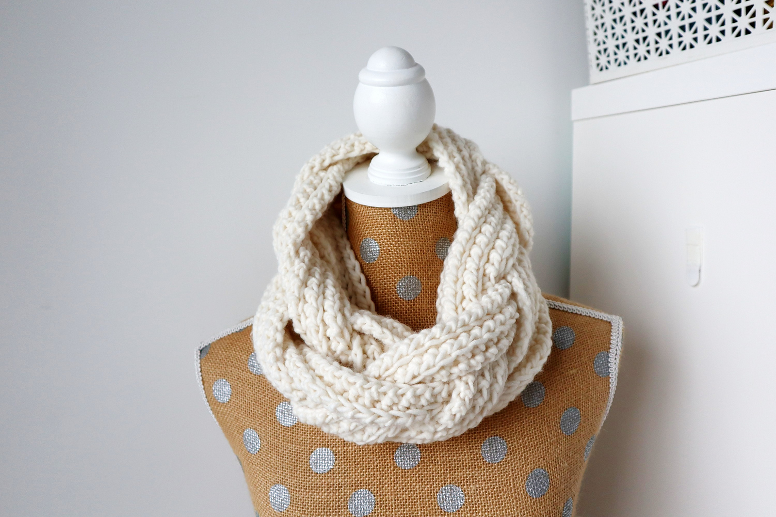 Braided Infinity Crochet Scarf