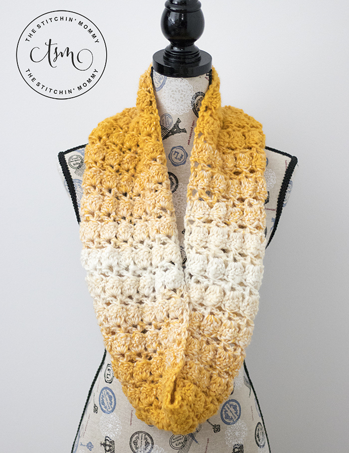 Blooming Autumn Infinity Crochet Scarf