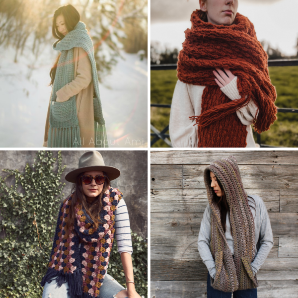 30 Chunky, Cozy, Free Scarf Crochet Patterns - Crafts on Air