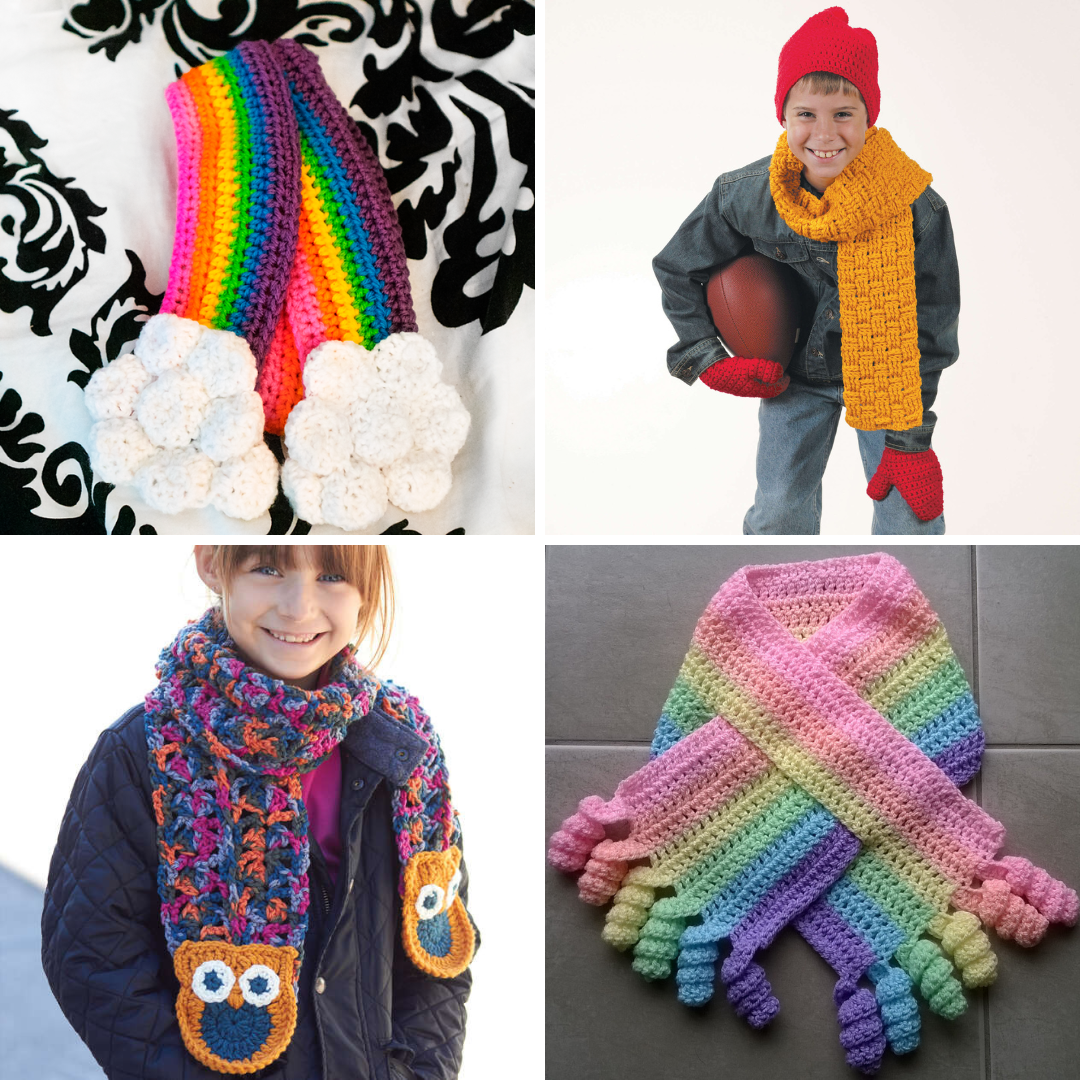 26 Fun and Free Crochet Scarf Patterns for Kids